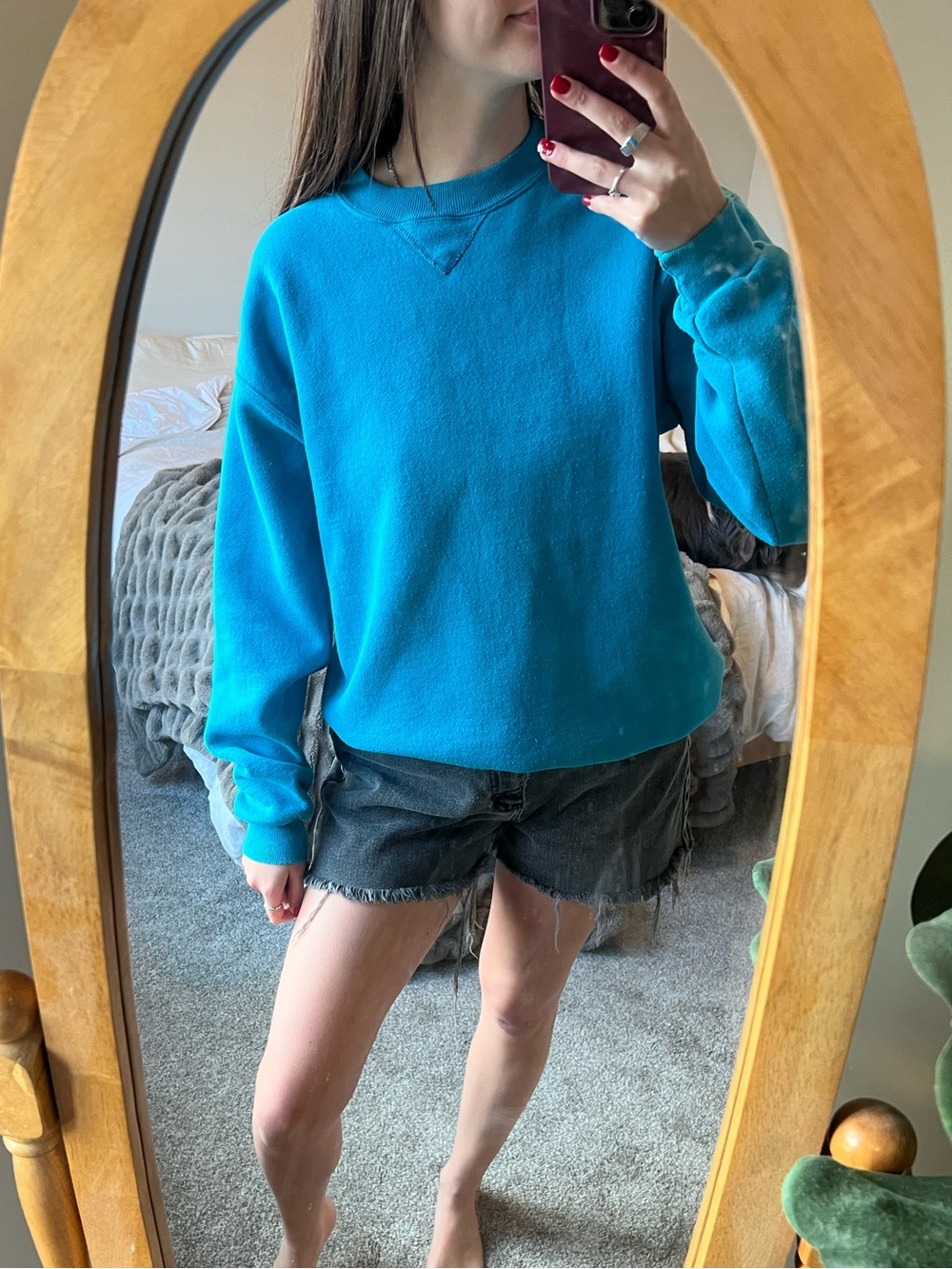 Bright Blue Women's Crewneck Sweatshirt